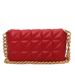 Leather Woman Diamond Bagute Bags for Women Flap Retro Clutch Handbag