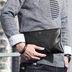 Men Wallets Casual Business Clutch Bag Zipper Envelope Long Wallet