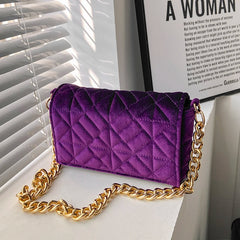 Metal Chain Shoulder Bag for Women Handbag Clutch Purses Evening Tote High