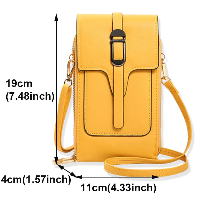 Mini Women Shoulder Bags Soft PU Leather Phone Crossbody Bag