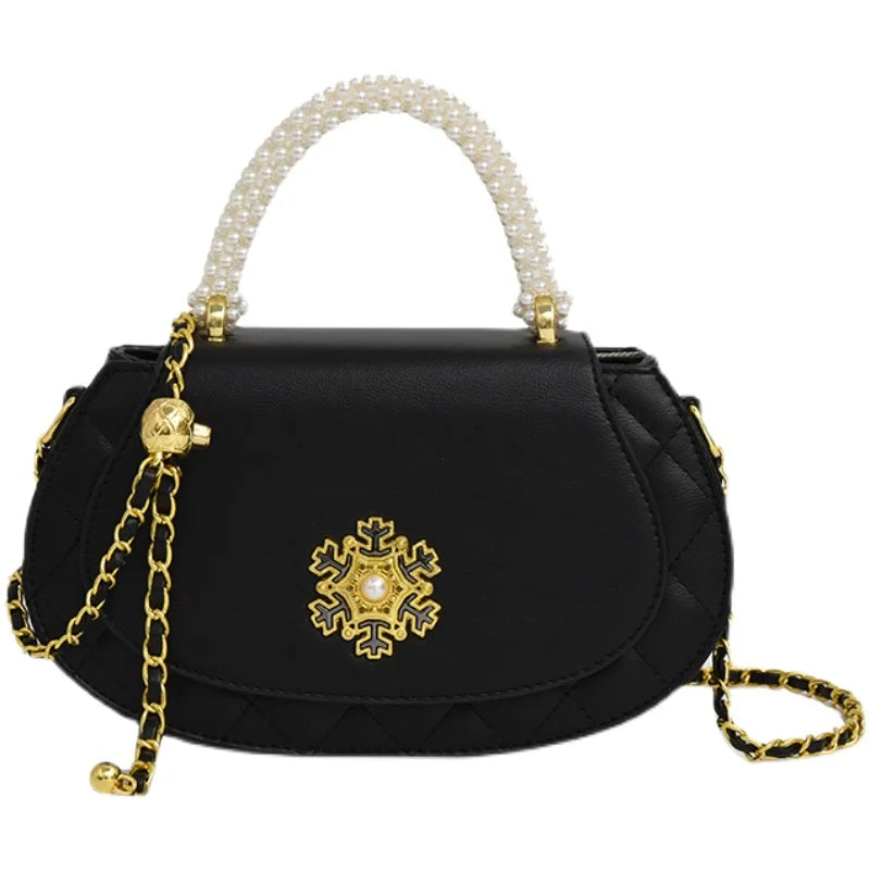 Pearls Tote Handbag Clutch Purses Shoulder Crossbody Bag