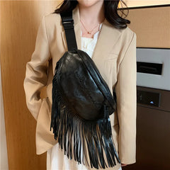 Saddel Tassels Crossbody Bag Women Tote Handbag Purses Messenger Bags