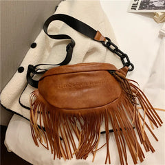 Saddel Tassels Crossbody Bag Women Tote Handbag Purses Messenger Bags
