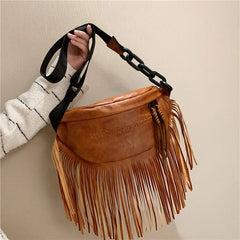 Saddel Tassels Crossbody Bag Women Tote Handbag Purses Messenger Bags