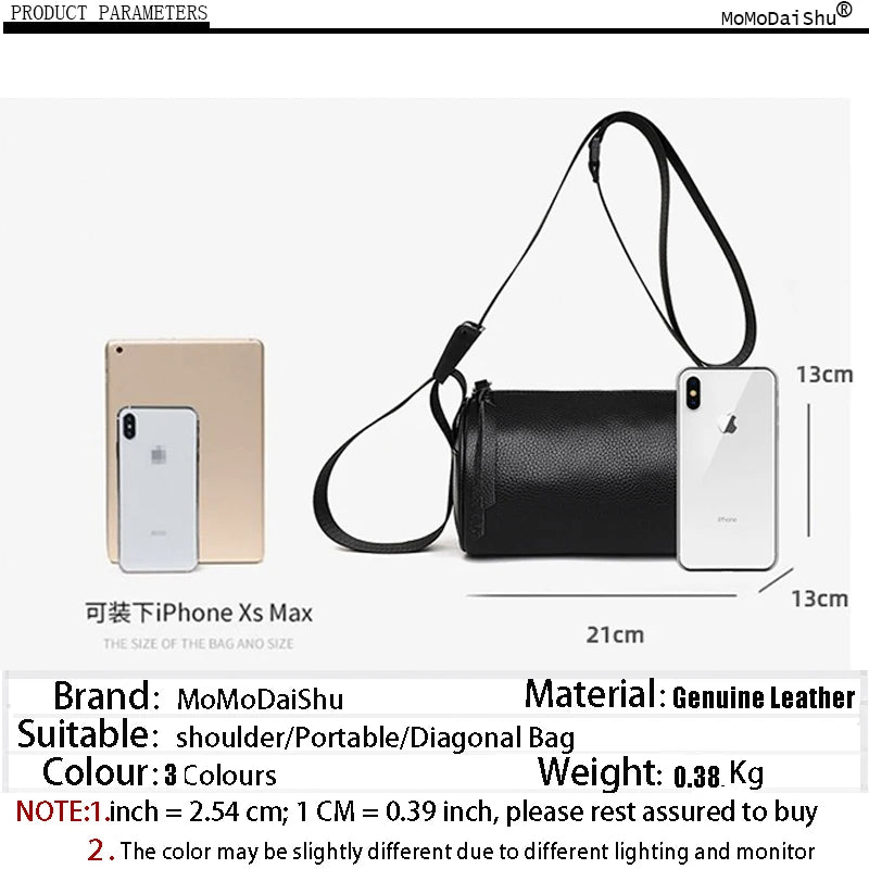 Leather Ladies Shoulder Bag Soft Cowhide Women Handbag Crossbody Bag