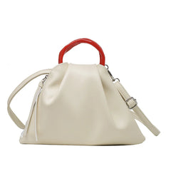 Small Totes With Ring Handle PU Leather Women's Handbag Shoulder Messenger Bag