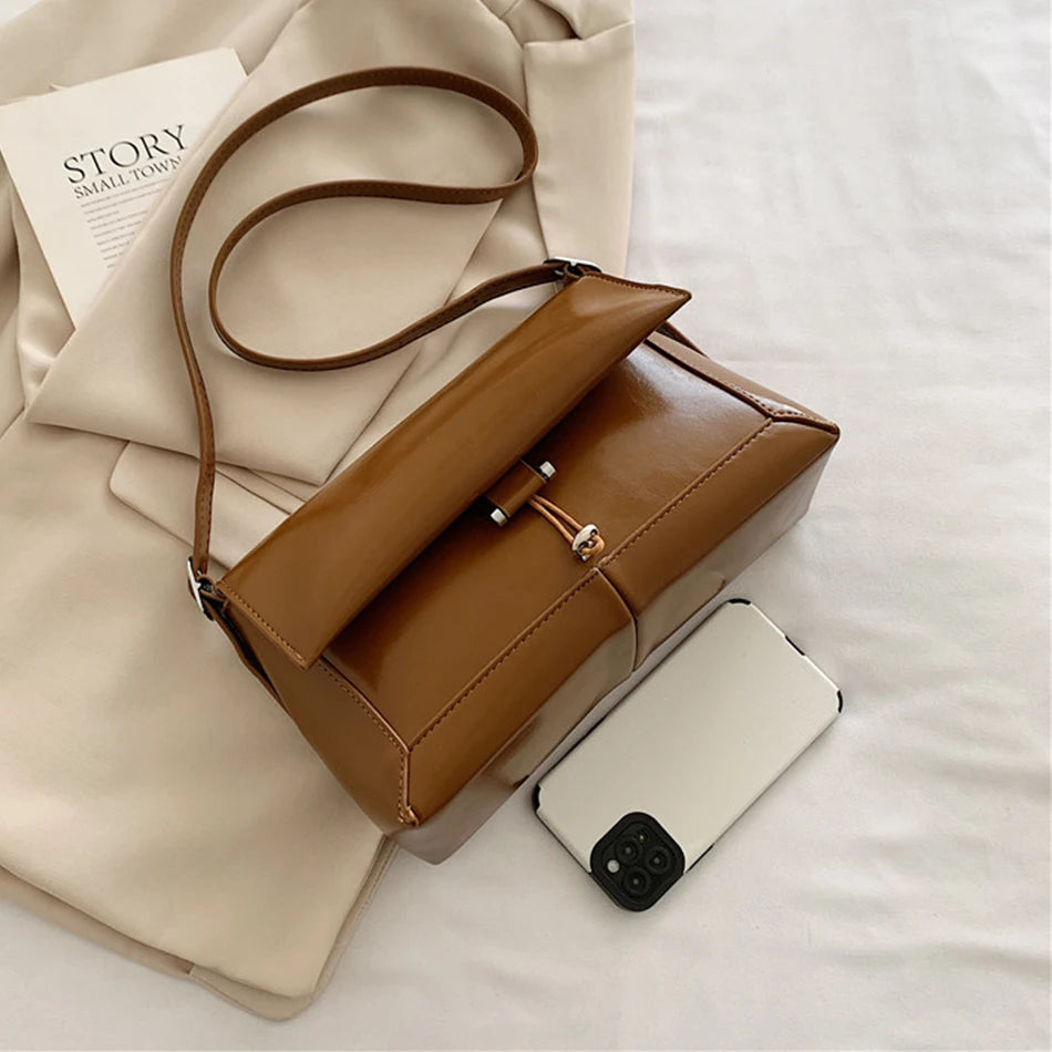 Spring Women Crossbody Bag Top PU Leather Flip Shoulder Bag