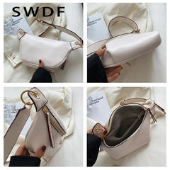 Leather Fanny Pack Female Chest Bags Belt Bag Women's