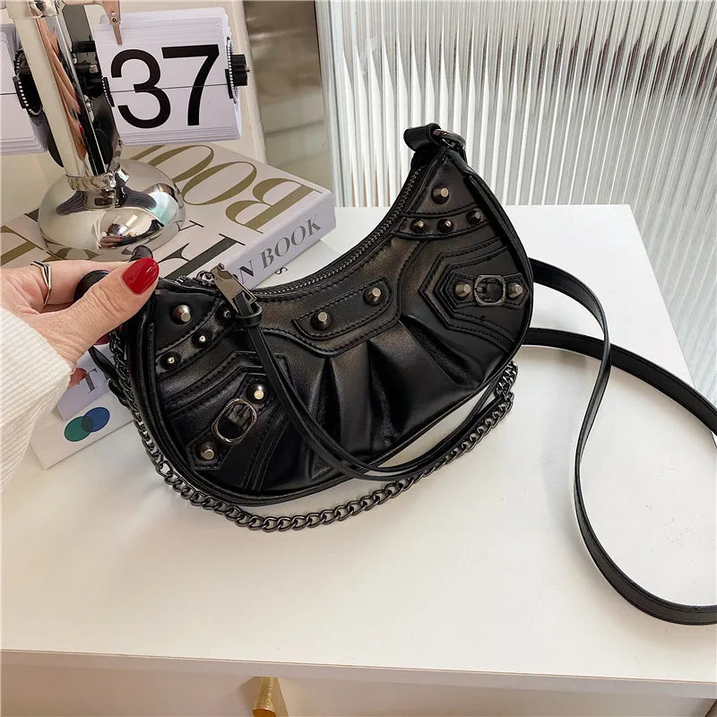 Crescent Designe Underarm Bag Mini Crossbody Bag