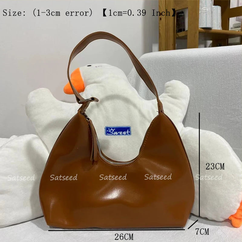 Women Autumn Winter Retro Underarm Bag Handbag All-match Casual Shoulder Sac