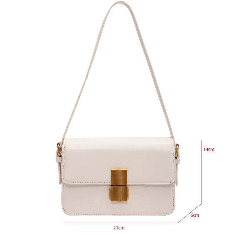 Retro Female Underarm Shoulder Purse High Leather Crossbody Bag