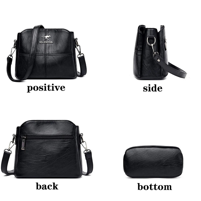 Soft Leather Ladies Shoulder Bags Casual Crossbody Bags for Women