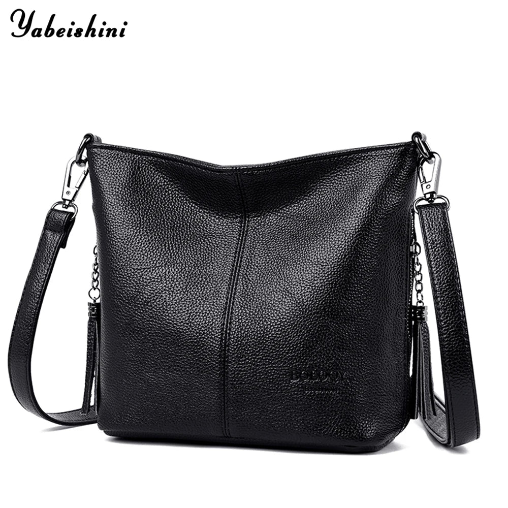 Women Handbags Soft Leather Shoulder Strap Tote Bag