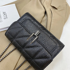 Leather Chain Crossbody Bag Women Handbag Small Tote Purse Shoulder Bag