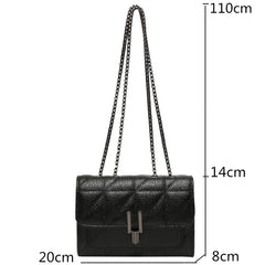 Leather Chain Crossbody Bag Women Handbag Small Tote Purse Shoulder Bag