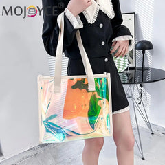Women PVC Waterproof Totes Travel Shoulder Bags