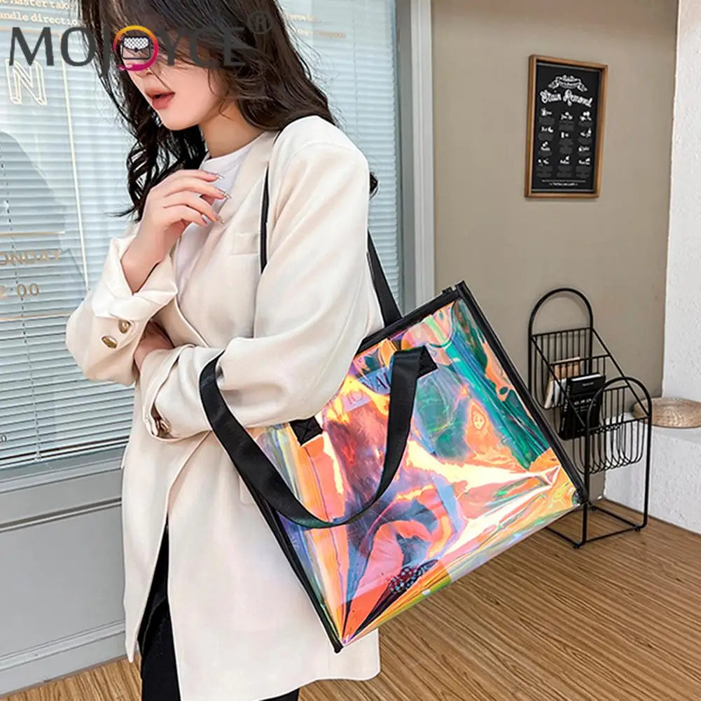 Women PVC Waterproof Totes Travel Shoulder Bags