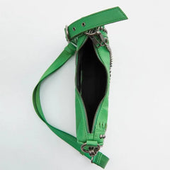 Women's Button Nail Shoulder Bag Rock Chain Crossbody Bag