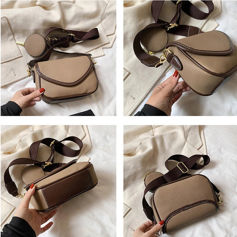 Leather Hobo Crossbody Shoulder Bag for Women