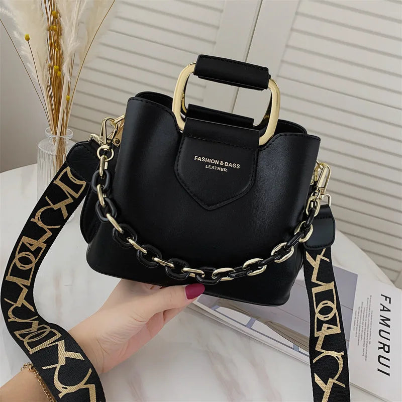 Women's Pu Leather Bucket Bag Crossbody Shoulder Bags