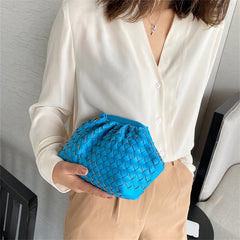 Women's Small Cloud Bag Weave PU Leather Shoulder Crossbody Bags