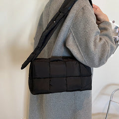Casual Solid Shoulder Bag for Women, Square Messenger Bag