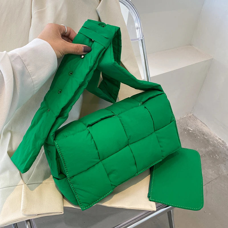 Casual Solid Shoulder Bag for Women, Square Messenger Bag