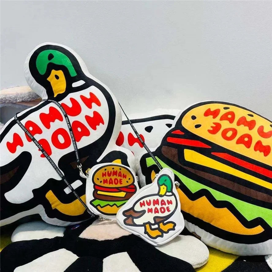 Hamburger Graphic Duck Backpack for Men and Women