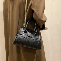 Stone Pattern Shell Bag Women's Handbags Chains Shoulder Crossbody Bags