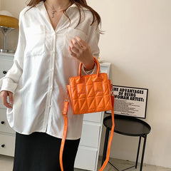 Bright Leather Crossbody Bags for Women Small Tote Bag Lady Shoulder Bag