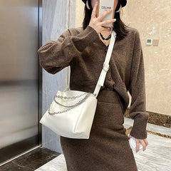 Women's Soft PU Leather Shoulder Bag Chain Crossbody Casual Handbag Purse