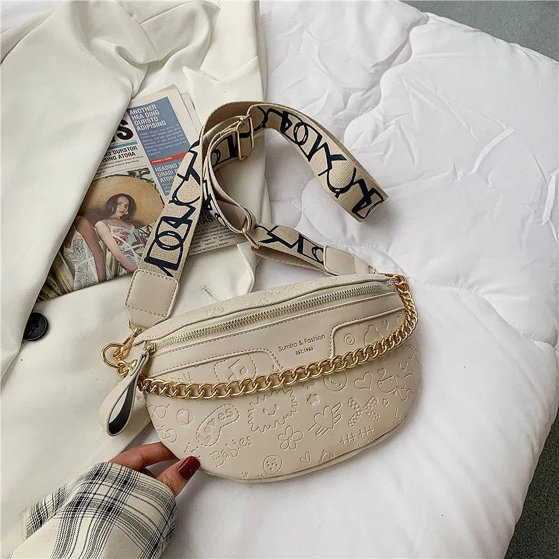 Leather Waist Bag Shoulder Crossbody Chest Bags for Women
