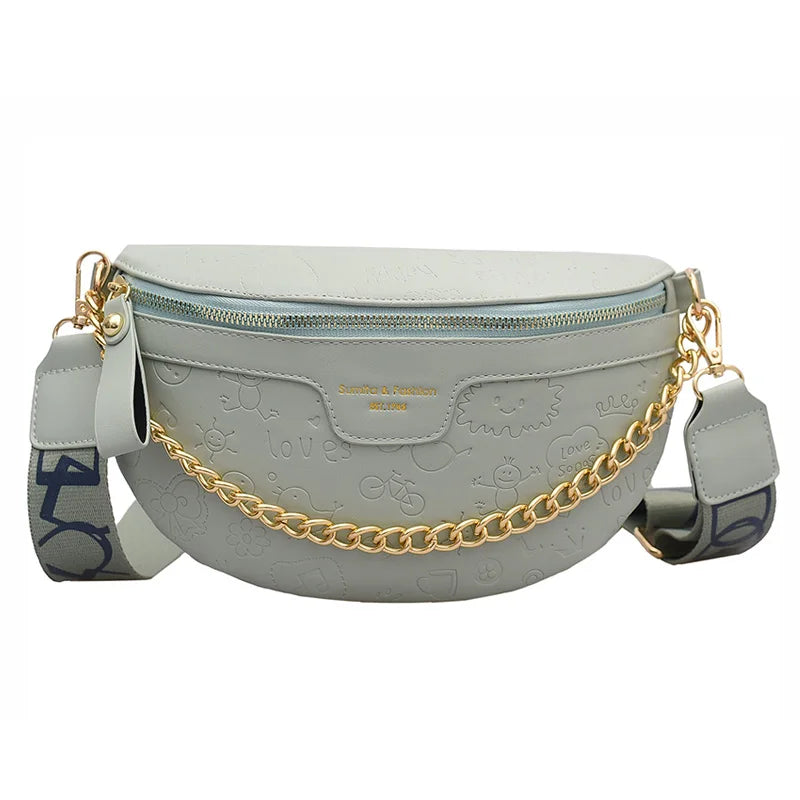 Leather Waist Bag Shoulder Crossbody Chest Bags for Women