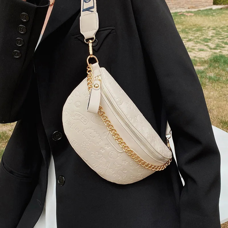 Leather Waist Bag Shoulder Crossbody Chest Bags for Women