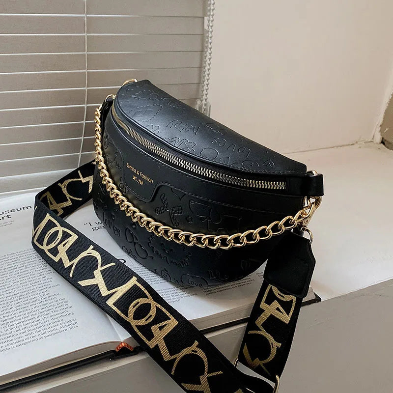 Leather Waist Bag Shoulder Crossbody Chest Bags for Women
