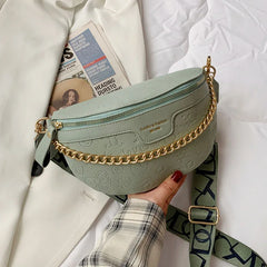 Leather Waist Bag Shoulder Crossbody Chest Bags for Women