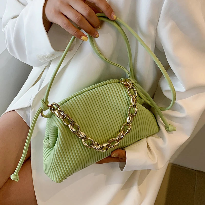 Green Leather Crossbody Bag for Women High Quality