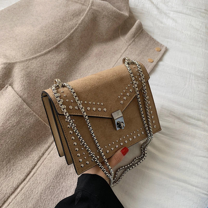 Rivet Crossbody Bags for Women Small Purses