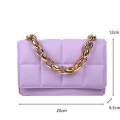 Shoulder Bag Women PU Leather Crossbody Messenger Handbag Lady Armpit Satchel
