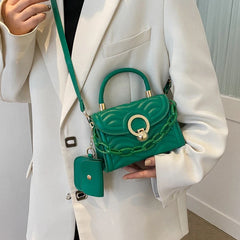 Shoulder Bag for Women PU Leather Small Square Bag Spring Messenger Handbag