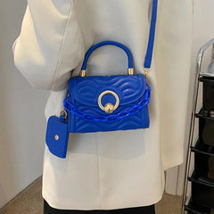 Shoulder Bag for Women PU Leather Small Square Bag Spring Messenger Handbag