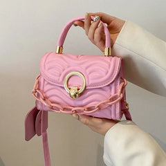 Shoulder Bag for Women PU Leather Small Square Bag Spring Messenger Handbag