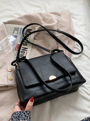 Classic Women Shoulder Bag High Soft PU Leather Solid Underarm Bags