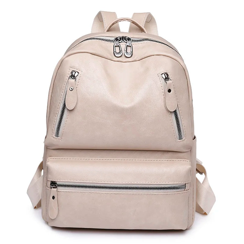 Cowhide Female Satchels Backpack Multifunctional Travel Bags Vintage Women Backp