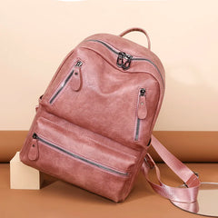 Cowhide Female Satchels Backpack Multifunctional Travel Bags Vintage Women Backp