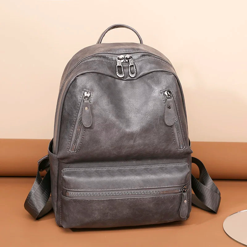 Cowhide Female Satchels Backpack Multifunctional Travel Bags Vintage Women Backp