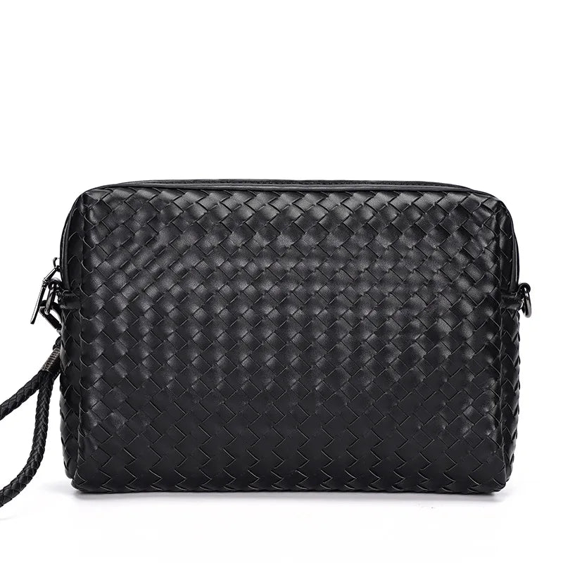 Cowhide Leather Top Handle Bag Men High Capacity Outdoor Handbag