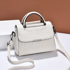 Crocodile Handle Bag Women Middle-aged Shoulder Tote Portable Handbag Purse