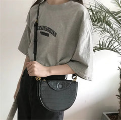 Crocodile Pattern Crossbody Bag for Women Shoulder Bag PU Leather Handbags