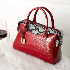 Crocodile Pattern Women Bag High Pu Leather Tote Handbags Ladies Snakeskin